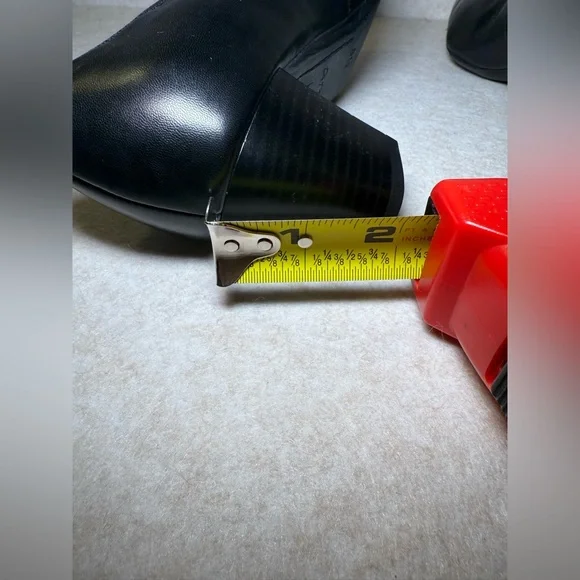 Ara Veda Women's Black Leather Pump Stacked Block Heel, US Size 5 1/2 - Picture 8 of 11